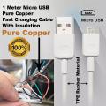100% Original USB Cable -Mobile Charging USB To Micro USB Cable - Android Phones Charging Cable & Data Transfer Cable - High-Quality Charging Cable for all micro usb Mobiles | IMPORTED Cable android Mobiles100% Original USB Cable -Mobile Charging USB To M. 