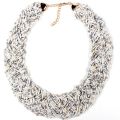 Claire Jin Women Collar Bohemian Necklace Handmade Woven Small Beads Choker Necklaces Vintage Fashion Ethnic Jewelry. 