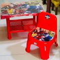Kids Sitting Comfortable Plastic Chairs & Table Baby Seat Cartoon in Multi colors Pack of 1. 