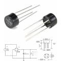 5pcs 2W10 2A 1000V silicon bridge rectifier diode AC-DC. 