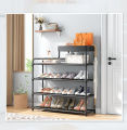 Adjustable Shoe Rack Organizer With Storage Shelf. 