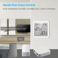 Wifi+Bluetooth Tuya Smart Temperature And Humidity Sensor Can Be Connected To Hotspots, With Alarm Function, Support Smart Life Time Monitor. 