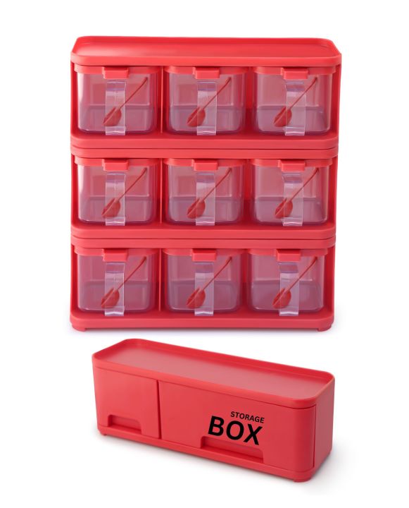 PrettyNeat%20Storage%20Box%20Condiments%20&%20Spice%20Rack%20With%209%20Spice%20Jars%20And%20Spoons%20-%20500ml%20-%20Image%203