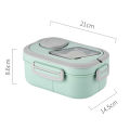 Double-layer Lunch Box Portable Leak-proof Bento Box with Sauce Container Ideal for Office School Lunches Food Storage Box. 