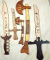 PACK OF 5 IYI Ertugrul Sword Toy and Turgut Kulhara, Ertugrul Ghazi Toy, Collection Toys, Action Toys-Ertugrul Sword-Toy for Kids,Ertugrul Talwar,Ertugrul Knife, Ertugrul Fighting Knife- Large Size Ertugul Knife & Kulhara, Ertugrul Toys IYI. 
