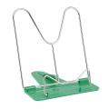 Adjustable Angle Foldable Portable Reading Book Stand Document Holder - green. 