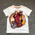 2025 New Marvel Heroes Boy Cotton Short Sleeve T-shirt Base Print Spider-Man Iron Man Hulk Superman Kids Clothes. 
