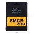 Black Expansion Cards 8/16/32/64MB Free McBoot v1.966 Memory Card Game Saver Supplies for Sony PS2 Playstation FMCB. 