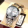 POSHI Stainless Steel Quartz Wrist Watch for Man Luxury Week Date Display Luminous Bracelet Fashion Men's Watch Original Clock. 