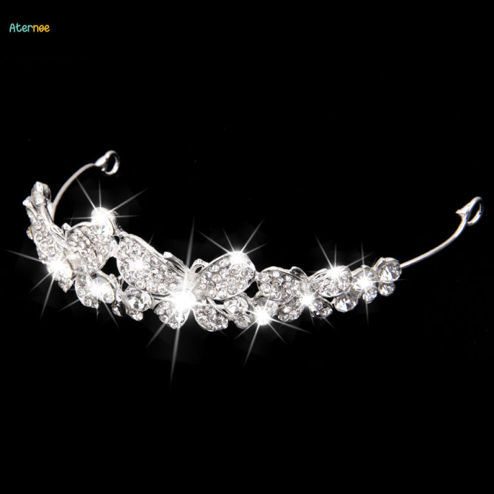 Wedding Bridal Bridesmaid Prom Beauty Pageant Tiaras Crystal Butterfly Tiara