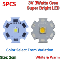 5PCS 3W 3V SMD High Power LED 3535 SMD LED 6500K DC LED PCB Chip LED Power White & Warm. 