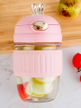 Cute Rabbit Straw Glass Cute Cartoon Girl Portable Cup Office Coffee Drink Water Cup.. 