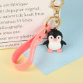 Lovely Penguin Doll Keychain Couple School Bag Pink Sweet Girl Heart Pendant ZHANGNA. 