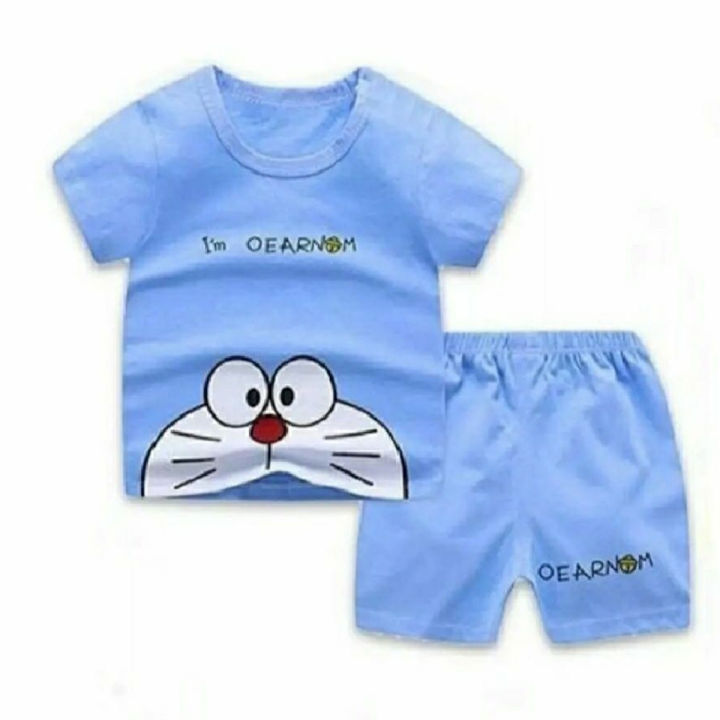 T-shirt And Short Pants For Kids Baby Boys And Baby Girls Round Neck Short Sleeve Tee Top's Clothes sets Dresses outfit