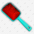 Paddle Hair Brush For Silky Hair Without Tips (Size = 24.5 x 9 x 3 cm). 