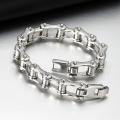 Punk Stainless Steel Bracelet Men Biker Bicycle Motorcycle Chain Bracelets 8.5". 