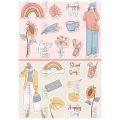 Girls Stickers UNCUT For Girls Aesthetic Decorative Crafts Journal Scrapbook Phone Cover Laptop Notebook DIY Crafts. 