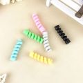 Flexible Spiral Silicone Cable Protectors | Charging Cable Protector | Prevent Cable Break For Android, Headphones, Earphones, Mouse Flexible Cable Wire Organizer. 