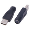 2Pcs PS/2 Male to USB Female Port Adapter Converter for PC Keyboard Mouse Mice Moyao. 