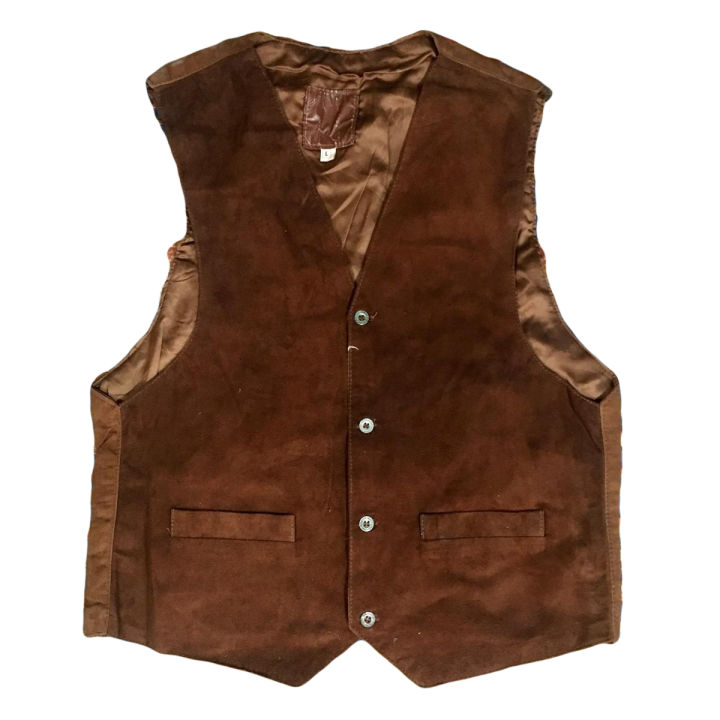 Genuine full leather waistcoat