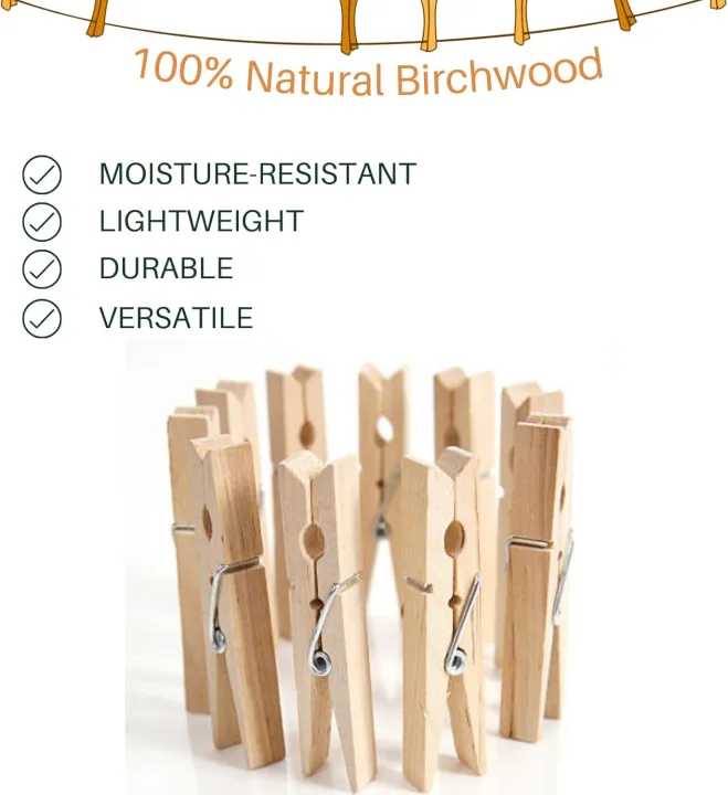 Pack%20of%20Wooden%20Clothes%20Pins%20Large%20Natural%20Wood%20Heavy%20Duty%20Wood%20Clips%20Rust%20Resistant%20for%20Classroom,%20Crafts%20for%20Hanging%20Clothes%20Pictures,%20Outdoor%20Clothes%20Line%20Clips%20for%20Drying%20Laundry,%20Household%20Clothespin%20Pegs%20-%20Image%203