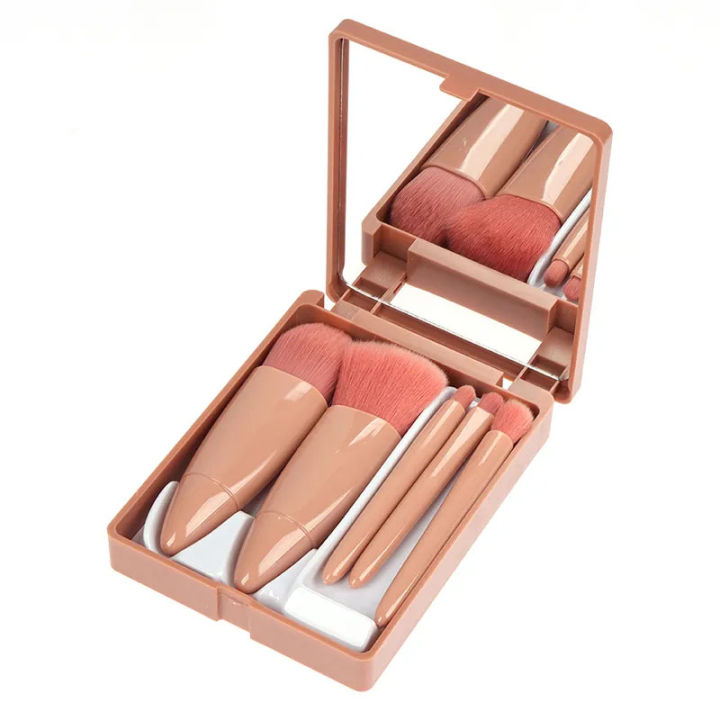 5PCS Korean Super Soft Concealer Cosmetic Set Travel Brush Set Makeup Eye Shadow Multi Colour Eyelash Mini Makeup Brushes Set