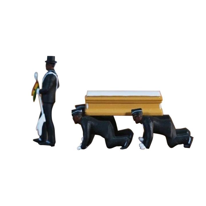 1/64 Ghana Funeral Coffin Dancing Pallbearer Team Model Action Figure Car Decor