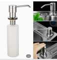 Modern Stainless Steel Brushed Nickel Kitchen Sink Soap Dispenser Pump Bottle. 