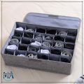 Socks and Underwear Organizer box  Foldable 24 Cells Drawer Divider  Closet Storage Organizer Box for Socks  Underwear  Undergarments Jewelries and Other Accessories.. 