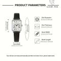 LUCKYFOX Women's Watch Luxury Rectangle Pointer Quartz Watch Rome Fashion Analog PU Leather Wrist Watch. 