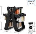 18Pcs Jar Spice Rack 360°Rotating Ferris Wheel Spice Rack Seasoning Organizer Seasoning Rack Tower for Kitchen Counter. 