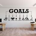 Goals, Vision, Plans, Support, Ideas, Strategy, Team, Motivation, Success, Wall decal, Wall stickers, Wall decor, Wall Art 3496ER. 