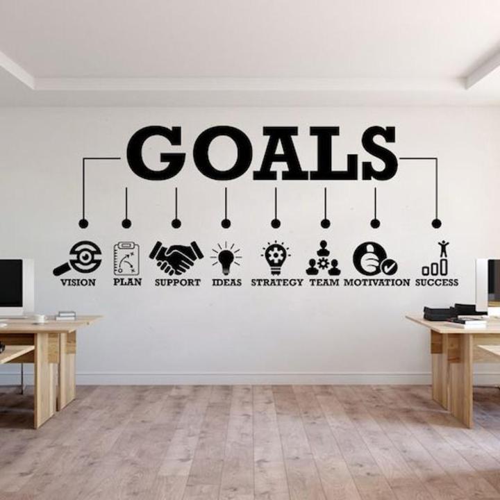 Goals, Vision, Plans, Support, Ideas, Strategy, Team, Motivation, Success, Wall decal, Wall stickers, Wall decor, Wall Art 3496ER