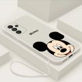 Samsung Galaxy A06 A16 Luxury Cute Mickey Mouse Casing Matte Liquid Silicon Back TPU Soft Case Cover. 