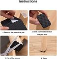 Furniture Pads Leg Floor Protector Black Self Adhesive Sticky Back Rubber. 