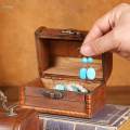 Lock Box Treasure Chest Box with Lock, Portable Jewelry Organizer for Gift Adult Kids. 