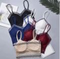 WOMEN FLOWER LACE BRA ELEGANT LADY Short VEST. 