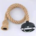 Decorative hanging String / Rope Holder  lamp rustic rope hanging pendant holder decorative hanging light vintage retro ceiling light beige color meter decorative hanging lights. 