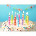 Candle pack of 13pcs with small candles stand, Happy Birthday candles, cake decoration candles, Anniversary, candles for room decoration. 