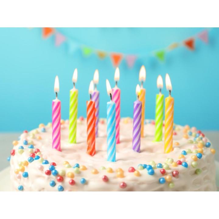 Candle pack of 13pcs with small candles stand, Happy Birthday candles, cake decoration candles, Anniversary, candles for room decoration