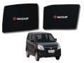 SUZUKI WAGON R SUN SHADES LOGO / WINDOW CURTAINS / BLINDS (DARK) BLACK 4PCS. 