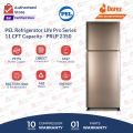 PEL Refrigerator Life Pro Series - 12 cubic feet Capacity -PRLP 2550 Metallic Golden/Grey - (100% Copper  Condenser)10 Years Brand warranty. 