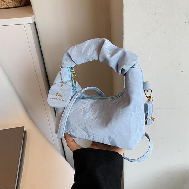 Half-Moon Shape Handbag Compact Casual Style Small Size Shoulder Bag PU Leather Fashionable Design Tote Bag for Traveling Shopping Daily Use Work Casual Outings
