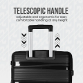 JEEM TRAVEL  ( Medium ) Piece Hardside Luggage Set – Lightweight Hard Shell Spinner Suitcases with Telescopic Handle & 360° Wheels (Black). 