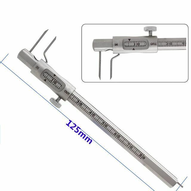 Extrusion Ruler Dental Orthodontic Bone Extrusion Measuring Ruler and Sliding Caliper ...