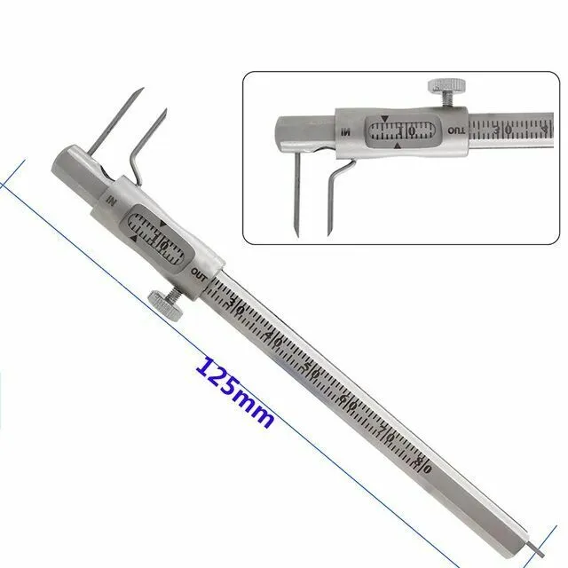 Measuring Ruler Sliding Caliper 0-80mm Gauge Dental Orthodontic Bone ...