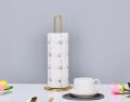 Kitchen Tissue Roll Holder- Tissue Dispenser -Gold & Black Color – Tissue Stand Paper Towel Rack Kitchen Paper Roll Storage Holder Home Restaurant Dinner, Tissue Holder Customize by HB Steel Fixerr. 