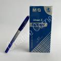 MandG i-erase II Erasable Gel Pen | AKP 61173 0.7mm tip | Soft rubber grip | Classic designs | Friction & Heat Erasable Ink | Attached Magic wipe Eraser | Available in two colors Black and Blue | Available in single piece or pack of 12pcs. 