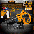 Ingco INDUSTRIAL 2 In 1 - Vacuum Cleaner And Aspirator Blower - 800W Variable Speed and 100% Copper Motor Winding. 