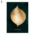 Modern Golden Plant Leaves Canvas Painting Home Office Picture Poster Wall Decor. 